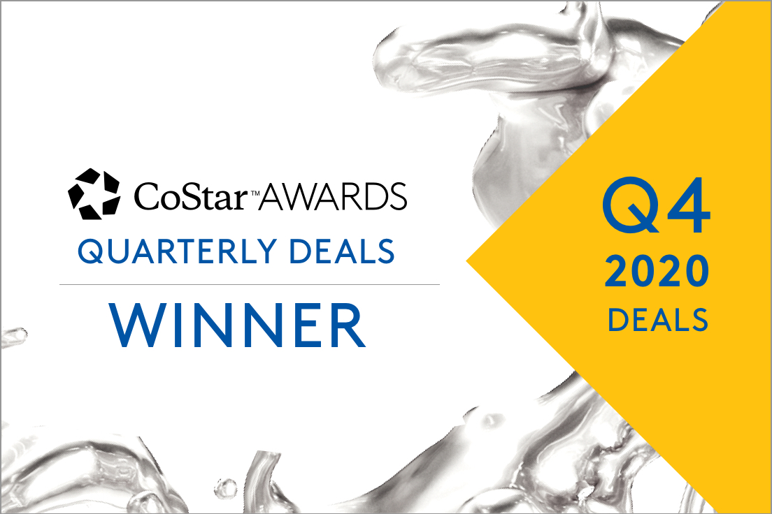 Q4 2020 CoStar Awards Quarterly Deals winner.