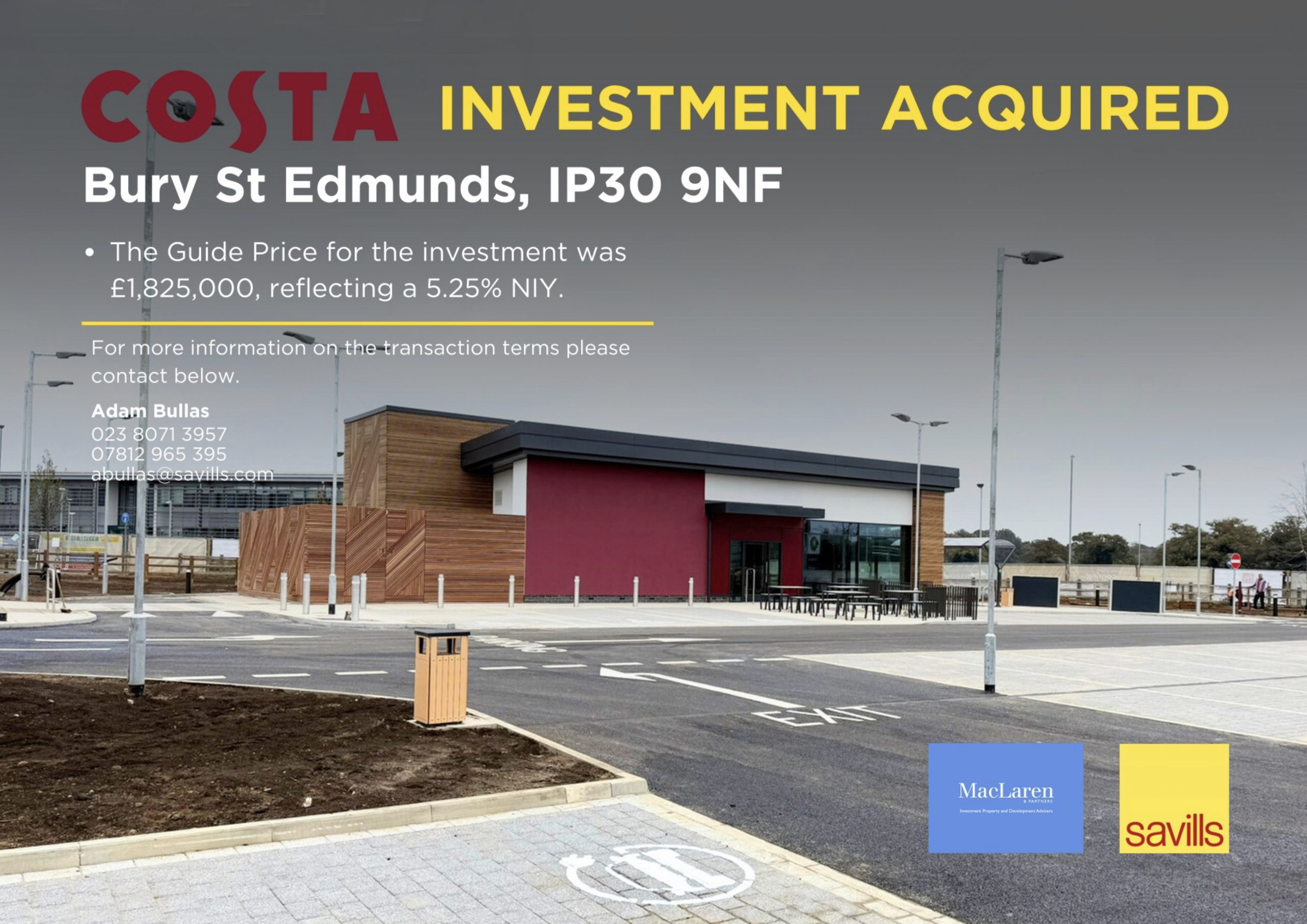 Costa Investment Acquired | Bury St Edmunds